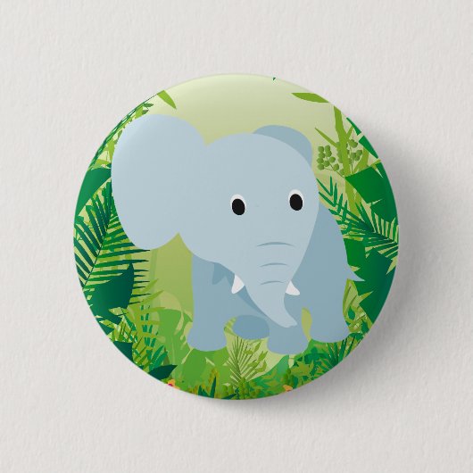 Niedlich Baby Elephant Button (Vorderseite)
