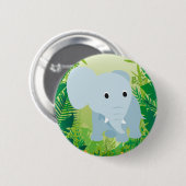 Niedlich Baby Elephant Button (Vorne & Hinten)