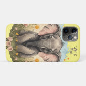 Niedlich Baby Elephant Calf Wildblume Wanderlust Case-Mate iPhone Hülle (Rückseite (Horizontal))