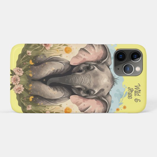 Niedlich Baby Elephant Calf Wildblume Wanderlust Case-Mate iPhone Hülle (Rückseite (Horizontal))