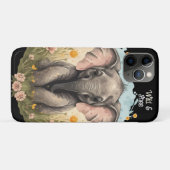 Niedlich Baby Elephant Calf Wildblume Wanderlust Case-Mate iPhone Hülle (Rückseite (Horizontal))