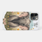 Niedlich Baby Elephant Calf Wildblume Wanderlust Case-Mate iPhone Hülle (Rückseite (Horizontal))