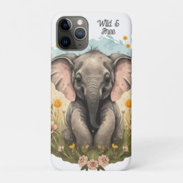 Niedlich Baby Elephant Calf Wildblume Wanderlust Case-Mate iPhone Hülle