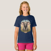 Niedlich Baby Elephant Calf Wildblume Wanderlust T-Shirt (Vorne ganz)