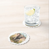 Niedlich Baby Elephant Calf Wildblume Wanderlust Untersetzer (Vor Ort)