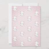 Niedlich Baby Elephant Dots Kinderdusche Einladung (Rückseite)
