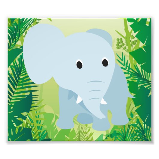 Niedlich Baby Elephant Fotodruck (Vorne)