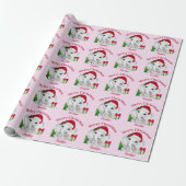 Niedlich Baby Elephant Frohe Weihnachten Pink Geschenkpapier (Ungerollt)