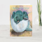 Niedlich Baby Elephant Funny Birthday Card Karte (Vorderseite)