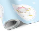 Niedlich Baby Elephant Geburtstag Geschenkpapier (Rolleneckpunkt)
