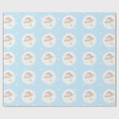 Niedlich Baby Elephant Geburtstag Geschenkpapier (Flach)