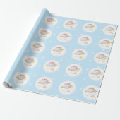 Niedlich Baby Elephant Geburtstag Geschenkpapier (Ungerollt)