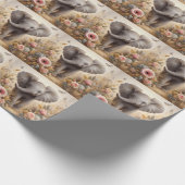 Niedlich Baby Elephant Geschenkpapier (Ecke)