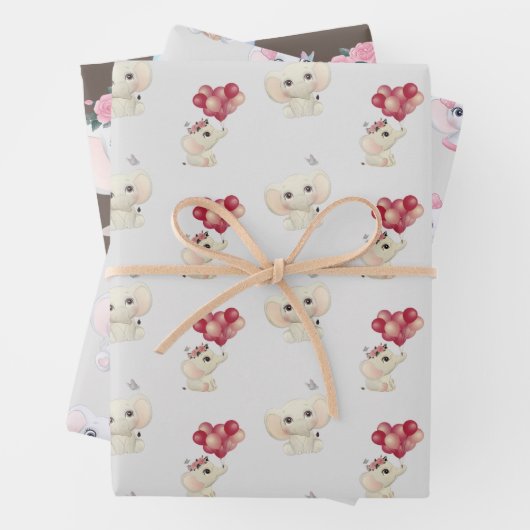 Niedlich Baby Elephant Geschenkpapier Set (Beispiel)