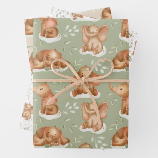 Niedlich Baby Elephant Geschenkpapier Set (Beispiel)