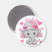 Niedlich Baby Elephant Girl Magnet (Vorderseite/Rückseite)