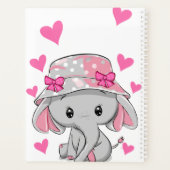 Niedlich Baby Elephant Girl Planer (Rückseite)
