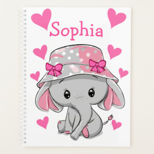 Niedlich Baby Elephant Girl Planer