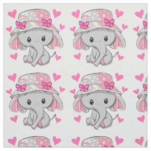 Niedlich Baby Elephant Girl Stoff