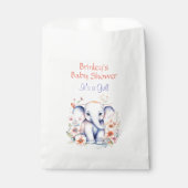 Niedlich Baby Elephant Girl's Baby Shower Geschenktütchen (Vorderseite)