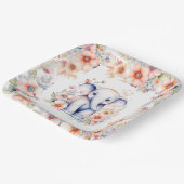 Niedlich Baby Elephant Girl's Baby Shower Pappteller (Gewinkelt)