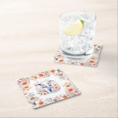 Niedlich Baby Elephant Girl's Baby Shower Rechteckiger Pappuntersetzer (Vor Ort)