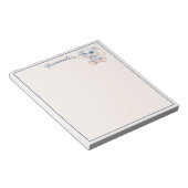 Niedlich Baby Elephant Gray Pale Personalisiert Notizblock (angewinkelt)