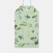 Niedlich Baby Elephant Green Gold Garden Dusche Geschenkanhänger (Rückseite)