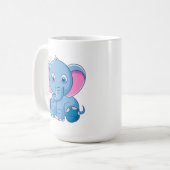 Niedlich Baby Elephant Kaffeetasse (Vorderseite Links)