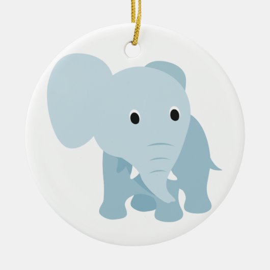 Niedlich Baby Elephant Keramikornament (Vorne)
