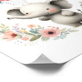 Niedlich Baby Elephant Kinderzimmer Art Poster (Ecke)