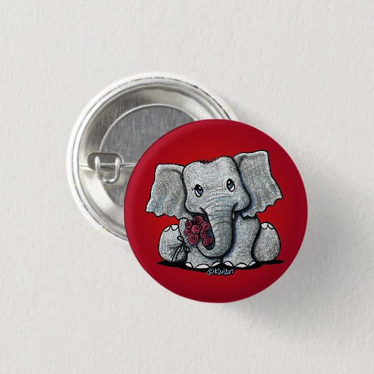 Niedlich Baby Elephant KiniArt Button (Vorne & Hinten)