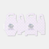 Niedlich Baby Elephant Lavender Polka Dots Baby Du Geschenkschachtel (Ungefaltet)