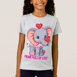 Niedlich Baby Elephant mit Heart Balloon Kinder T T-Shirt