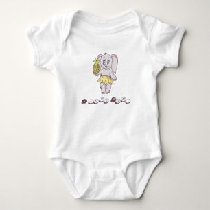 Niedlich Baby Elephant Modern Pink I Liebe Mimi Baby Strampler