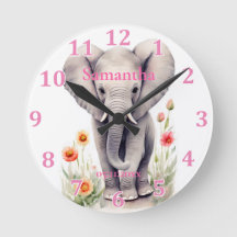 Niedlich Baby Elephant Pastel Watercolor Spring Bl