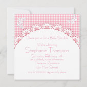 Niedlich Baby Elephant Pink Baby Sprinkle Dusche Einladung (Rückseite)