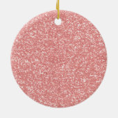 Niedlich Baby Elephant Pink Glitzer personalisiere Keramik Ornament (Hinten)