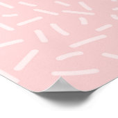 Niedlich Baby Elephant Pink Gray Poster (Ecke)