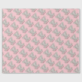 Niedlich Baby Elephant Pink Kleine Mädchen Name Wr Geschenkpapier (Flach)