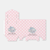 Niedlich Baby Elephant Pink Polka Dots Baby Dusche Geschenkschachtel (Ungefaltet)