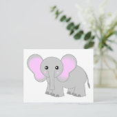 Niedlich Baby Elephant Postkarte (Stehend Vorderseite)