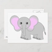 Niedlich Baby Elephant Postkarte (Vorne/Hinten)
