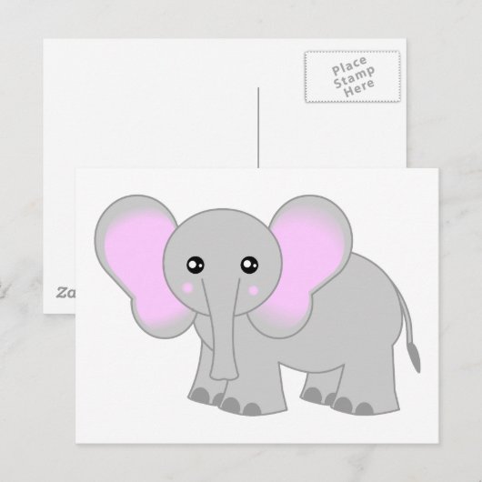 Niedlich Baby Elephant Postkarte (Vorne/Hinten)