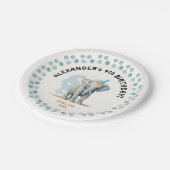 Niedlich Baby Elephant Safari Party Tiere Wasserfa Pappteller (Schrägansicht)