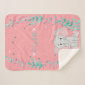 Niedlich Baby Elephant Sherpadecke (Vorderseite (Horizontal))