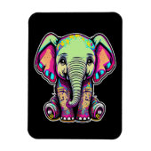 Niedlich Baby Elephant sitzend digitale Abbildung Magnet (Vertikal)