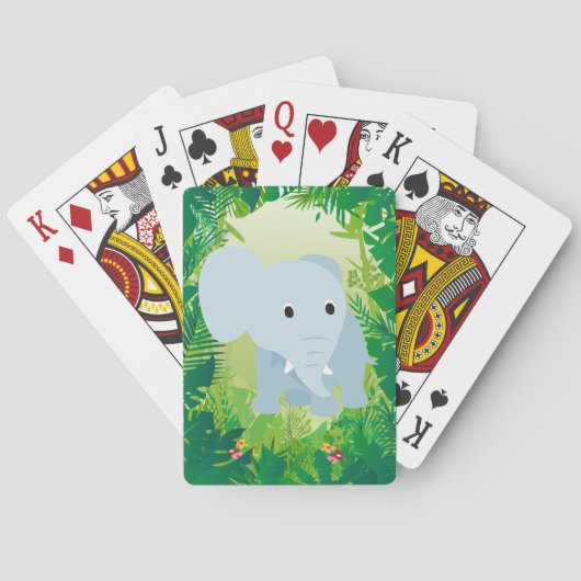 Niedlich Baby Elephant Spielkarten (Rückseite)