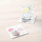 Niedlich Baby Elephant und Balloon | Babydusche Untersetzer (Vor Ort)