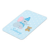 Niedlich Baby Elephant und Teddy Bear Magnet (Linke Seite)